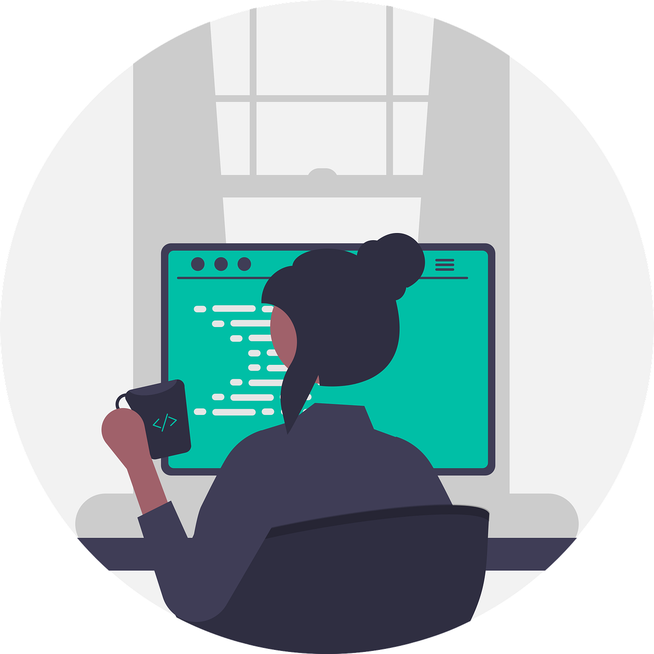 Picture of woman programmer.